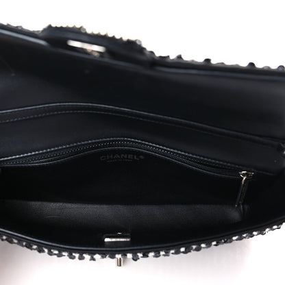 Chanel Sequin Quilted Pearl CC Flap Clutch Black 5 of 10