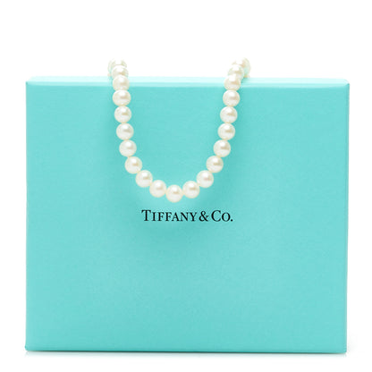 Tiffany Sterling Silver Freshwater Cultured Pearl 6-7mm Ziegfeld Necklace 6 of 6