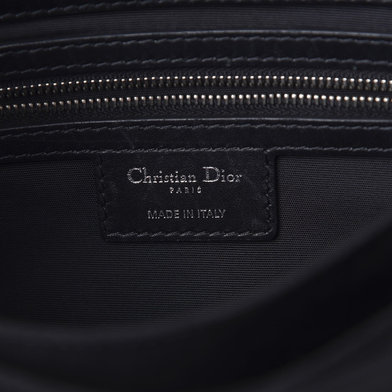 Christian Dior Lambskin Cannage Flap Bag Black 9 of 10