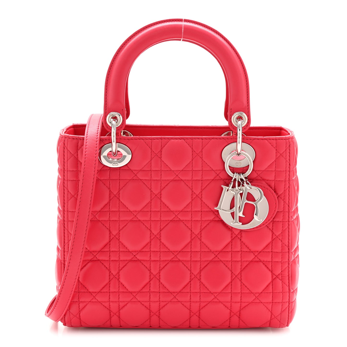 Lambskin Cannage Medium Lady Dior Pink