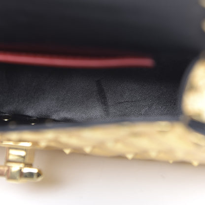 Valentino Garavani Metallic Patent Small Rockstud Spike Shoulder Bag Gold 6 of 11