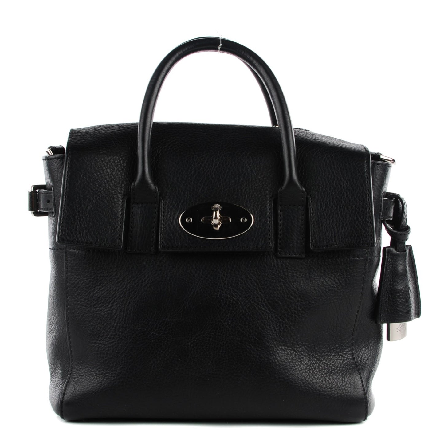 Natural Leather Mini Cara Delevigne Convertible Satchel Black