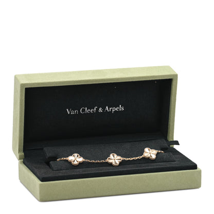 Van Cleef & Arpels 18K Yellow Gold 5 Motifs Guilloche Vintage Alhambra Bracelet 4 of 4