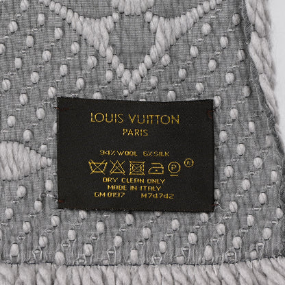 Louis Vuitton Wool Silk Logomania Scarf Pearl Grey 3 of 3