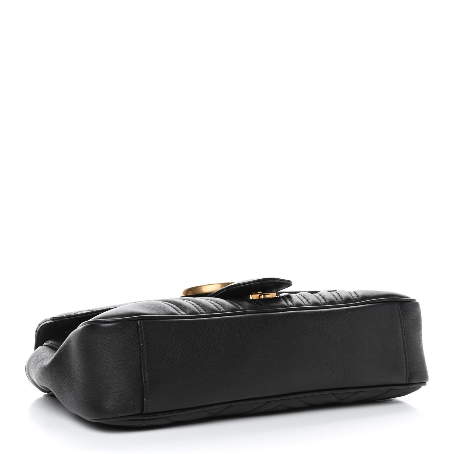 Calfskin Matelasse Medium GG Marmont Shoulder Bag Black