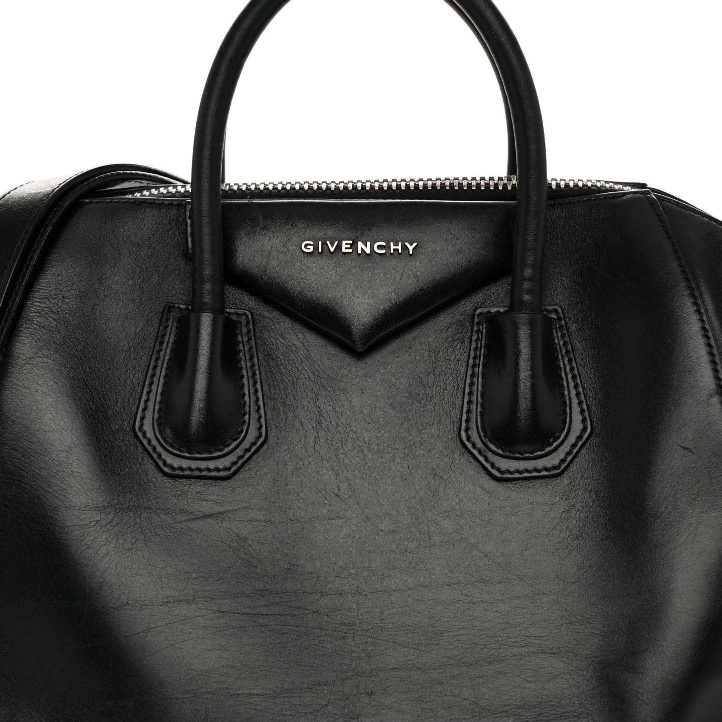 Shiny Lord Calfskin Medium Antigona Black