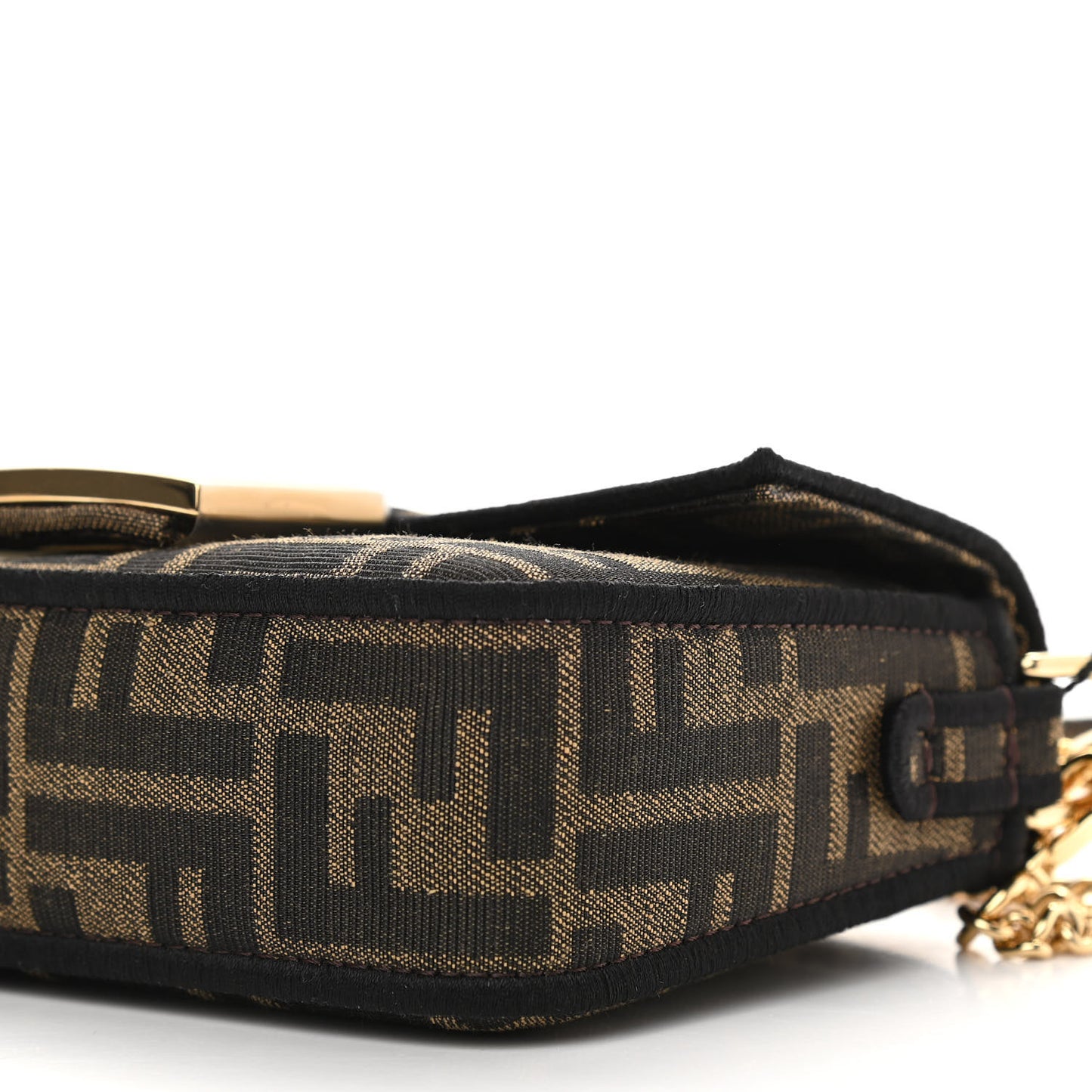 Fabric Jacquard FF 1974 Mini Baguette Tobacco Moro Black