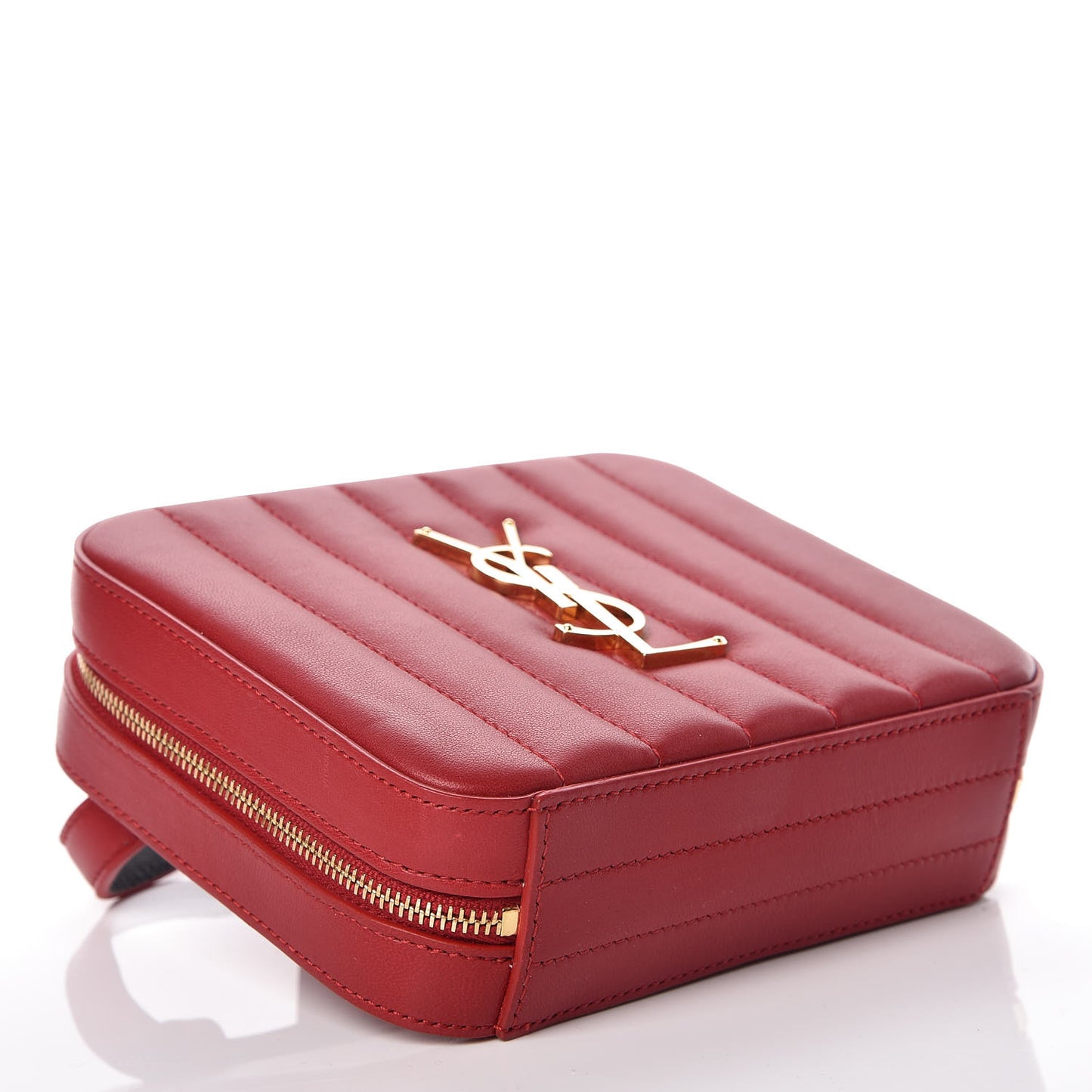 Lambskin Matelasse Vicky Monogram Belt Bag Eros Red