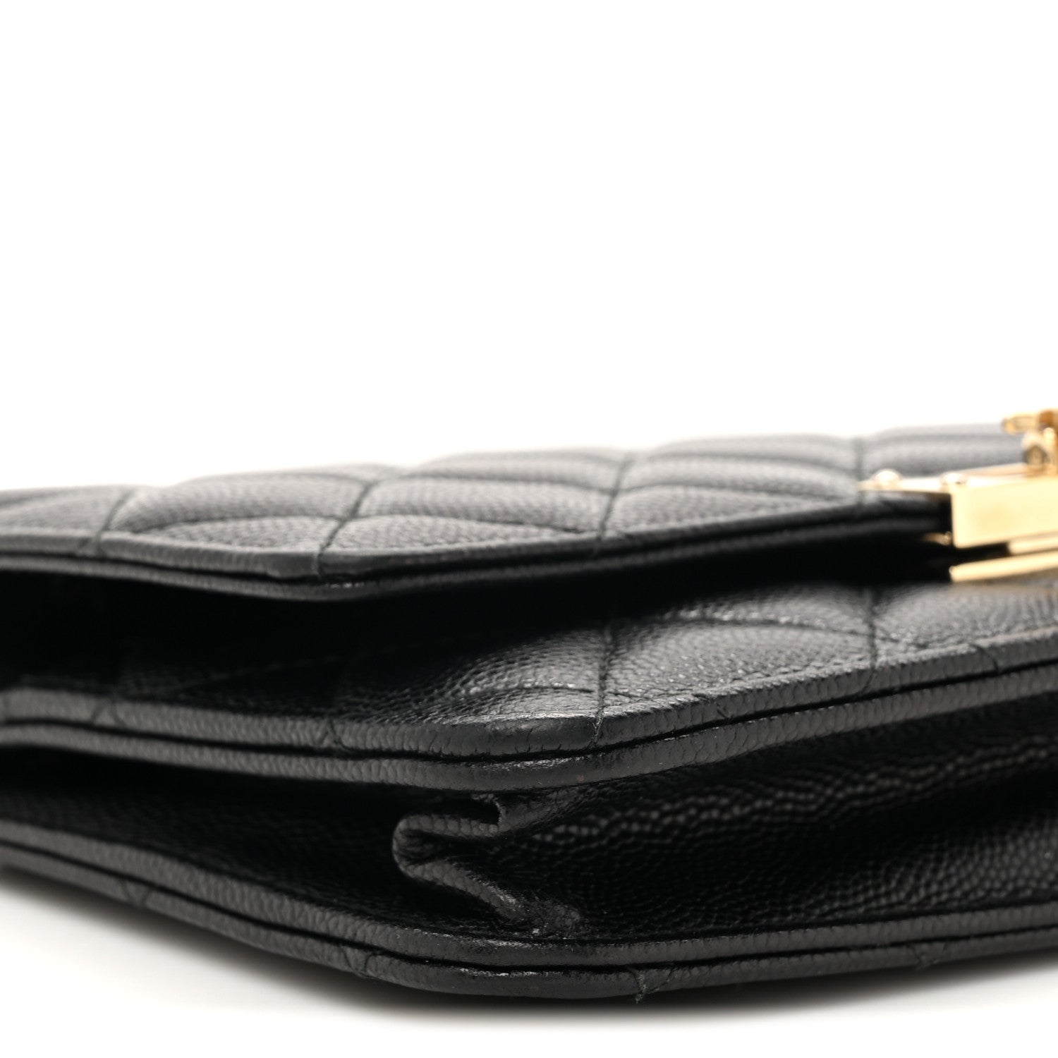 Chanel Caviar Quilted Golden Class Wallet On Chain WOC Black 11 of 12