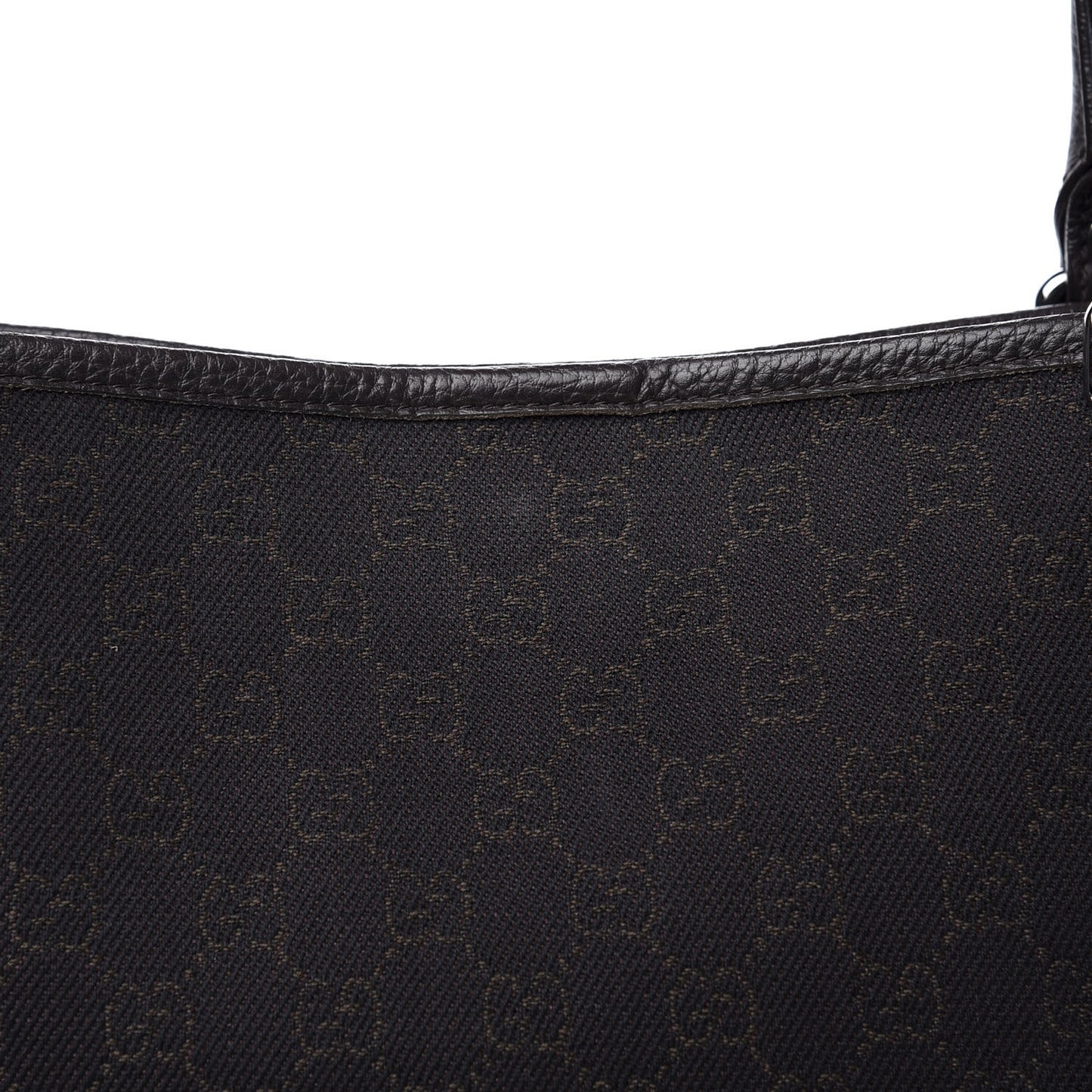 Denim Dollar Calfskin GG Monogram Medium Joy Tote Brown