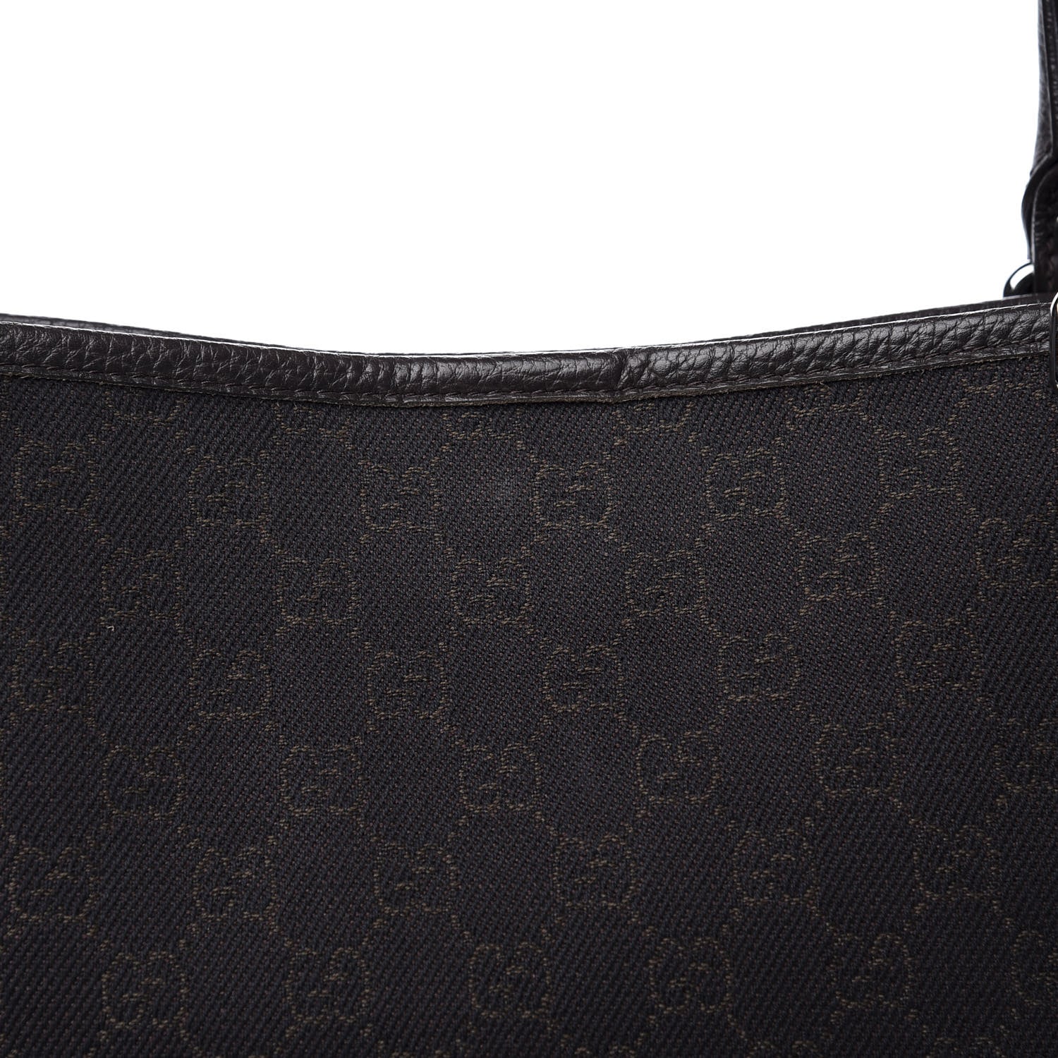 Gucci Denim Dollar Calfskin GG Monogram Medium Joy Tote Brown 12 of 12