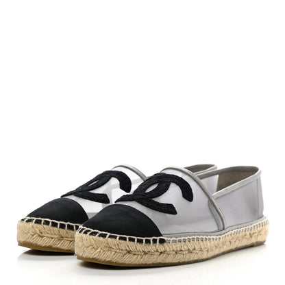 Chanel Mesh Grosgrain CC Espadrilles 41 Grey 3 of 6