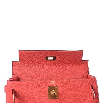 Hermes Togo Kelly Retourne 28 Rouge Pivoine 10 of 35