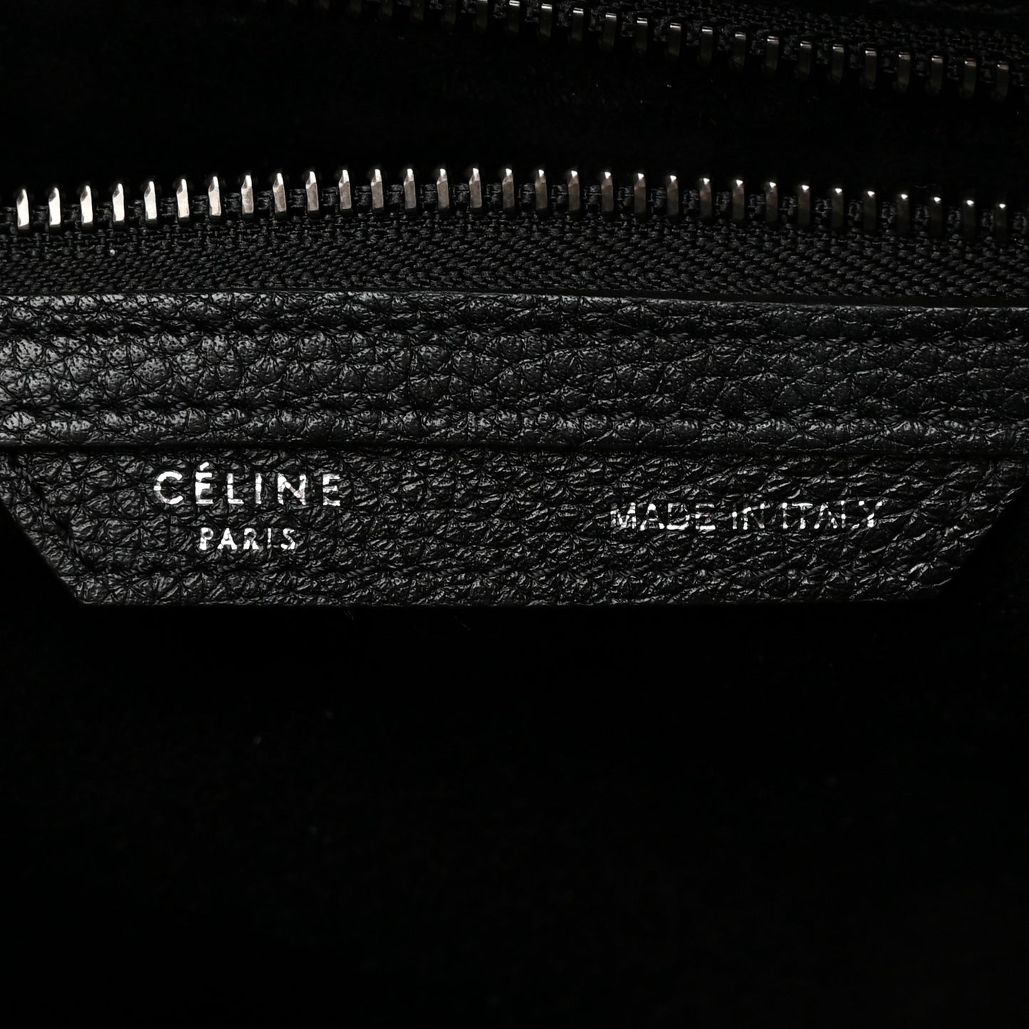 Drummed Calfskin Mini Luggage Black