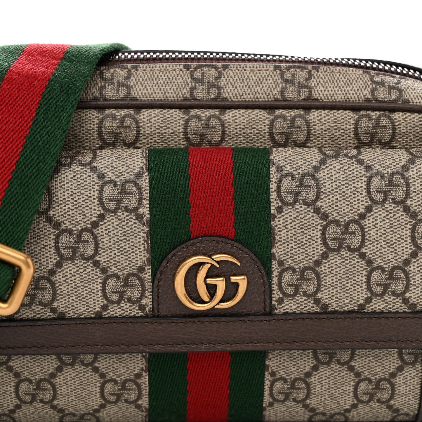 GG Supreme Monogram Web Mini Ophidia Bag Beige Ebony