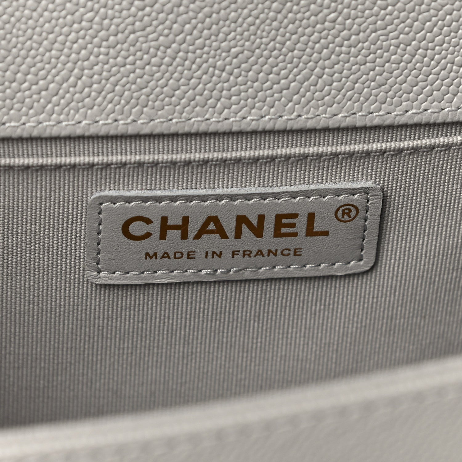 Chanel Caviar Quilted Medium Boy Flap Light Grey 5 of 10