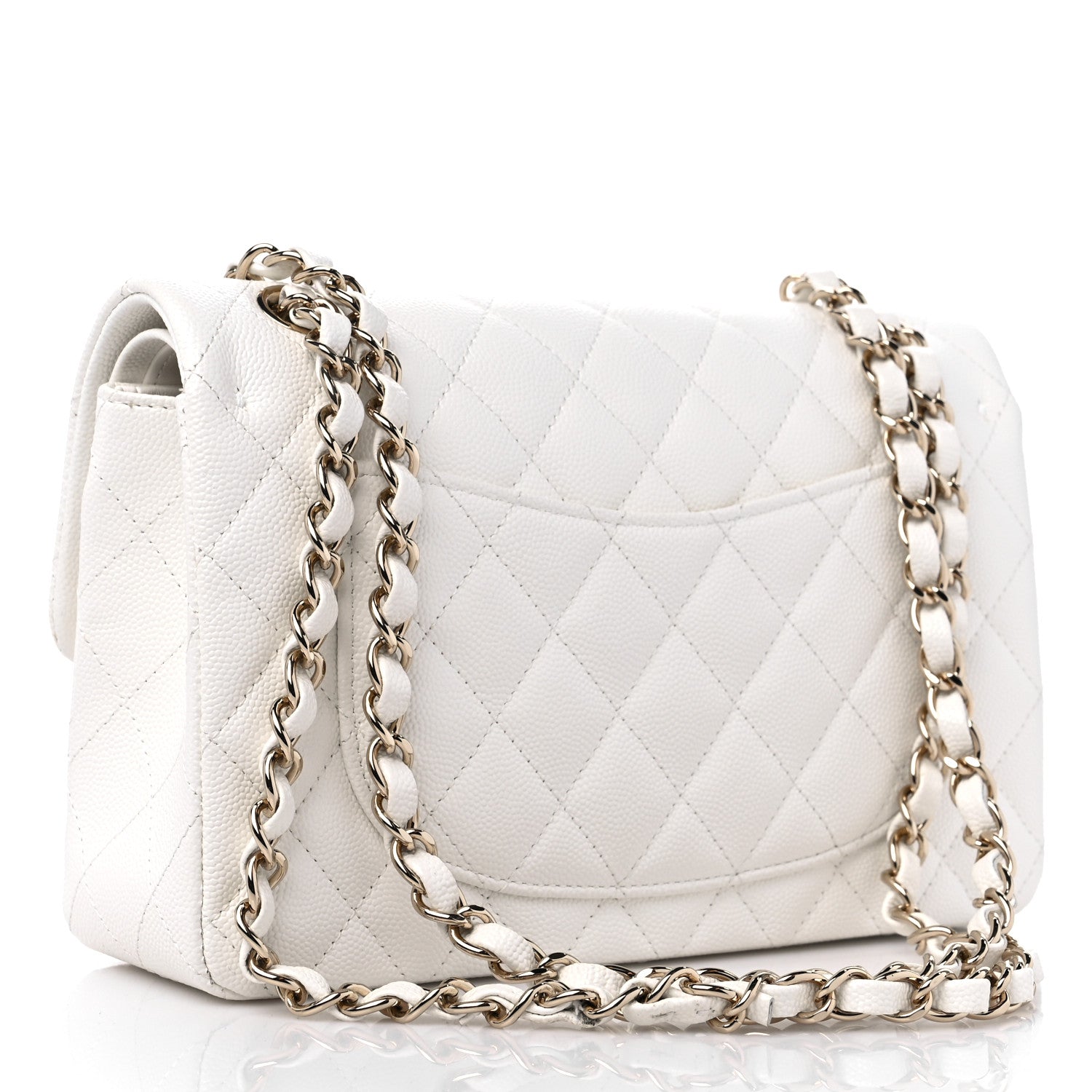 Chanel Caviar Quilted Small Double Flap White 3 of 10
