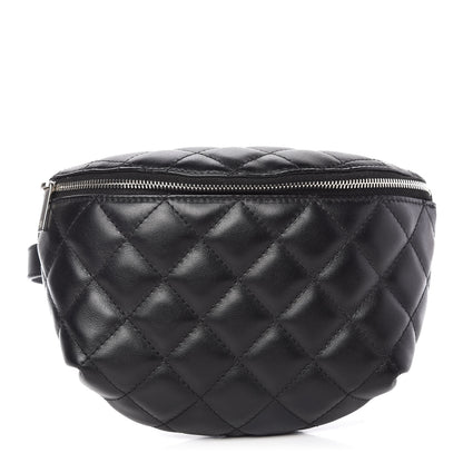 Chanel Grained Calfskin Quilted Waist Belt Bag Black 1 of 11
