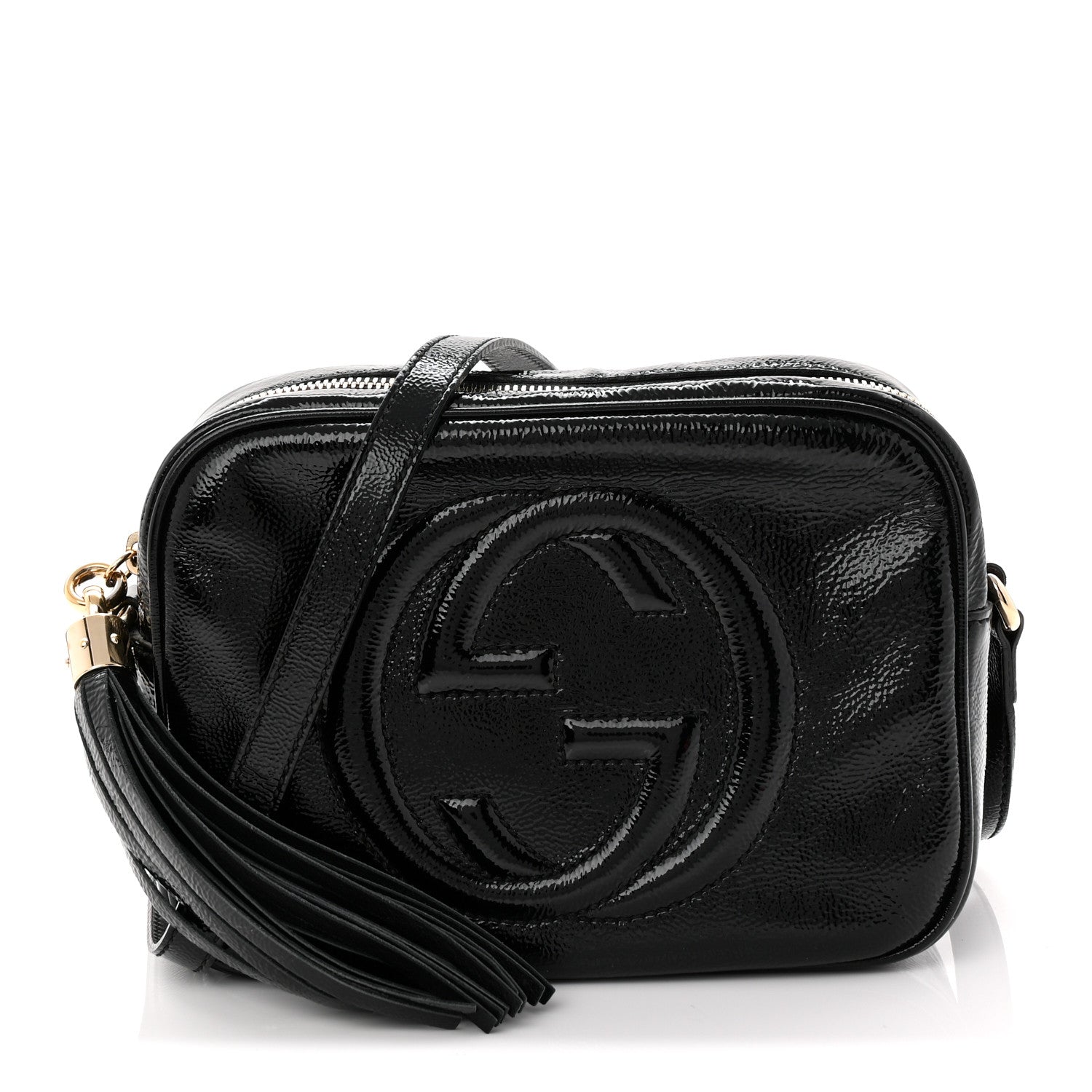 Gucci Soft Patent Small Soho Disco Bag Black 1 of 10