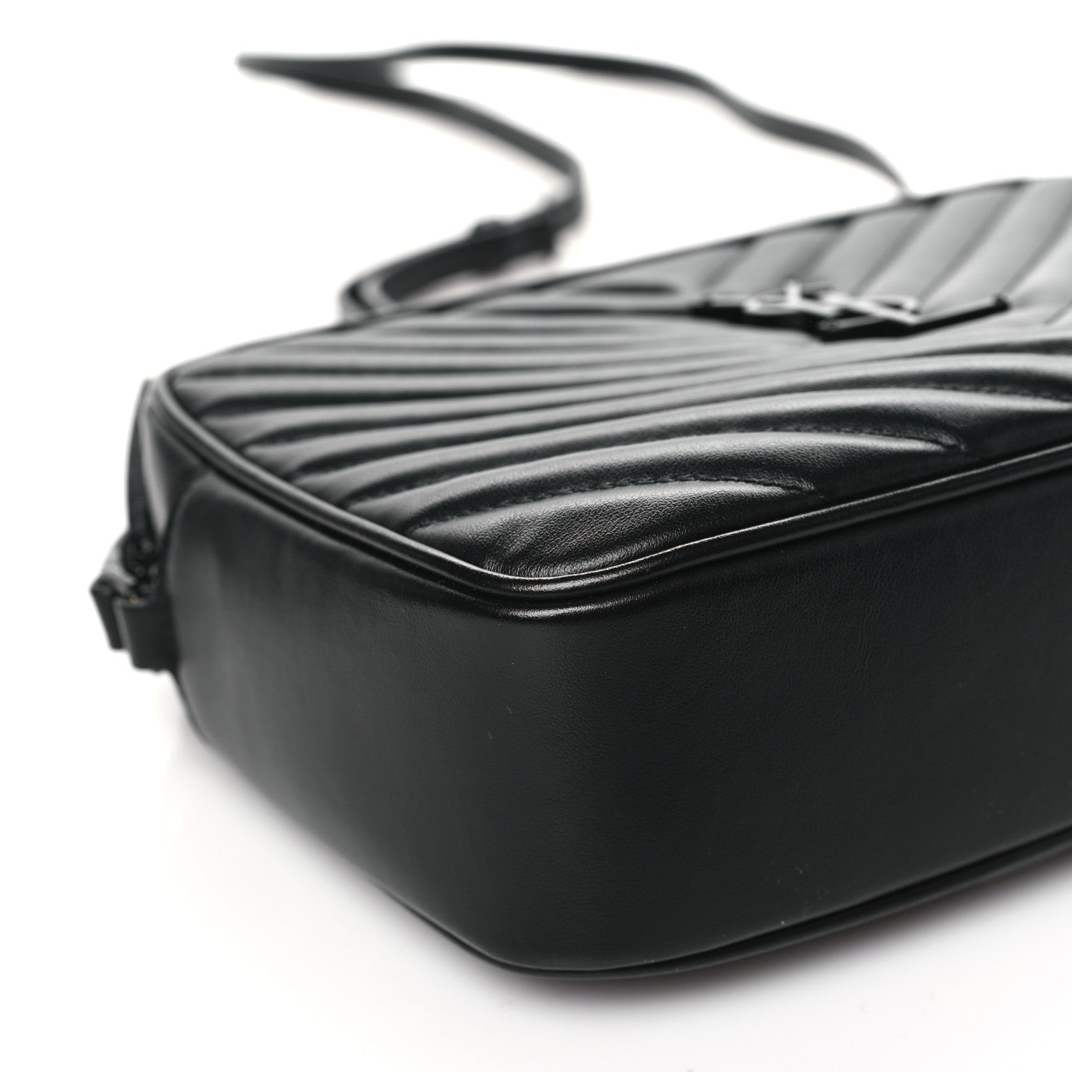 Saint Laurent Calfskin Matelasse Monogram Monochrome Lou Camera Bag Black 9 of 10