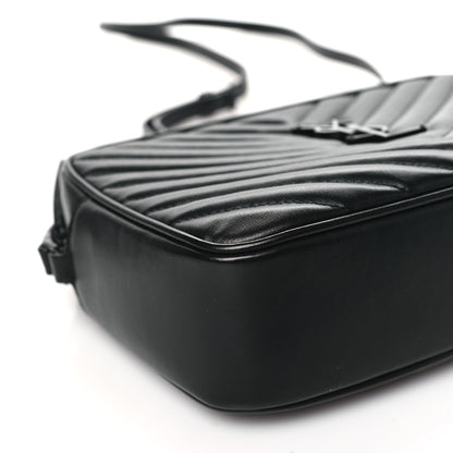Saint Laurent Calfskin Matelasse Monogram Monochrome Lou Camera Bag Black 9 of 10