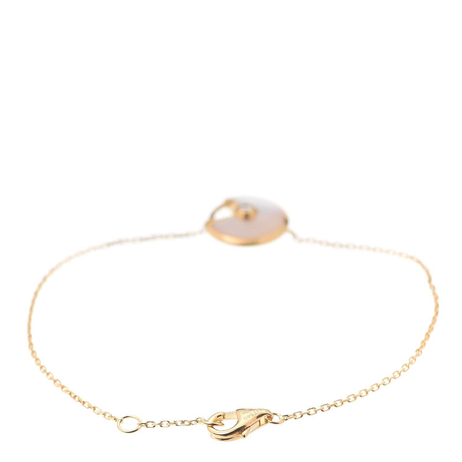 Cartier 18K Yellow Gold Diamond Mother of Pearl Amulette de Cartier Bracelet 3 of 7