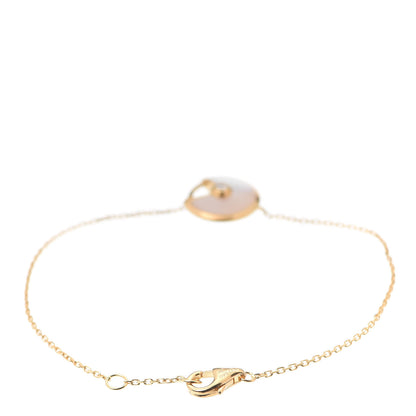 Cartier 18K Yellow Gold Diamond Mother of Pearl Amulette de Cartier Bracelet 3 of 7