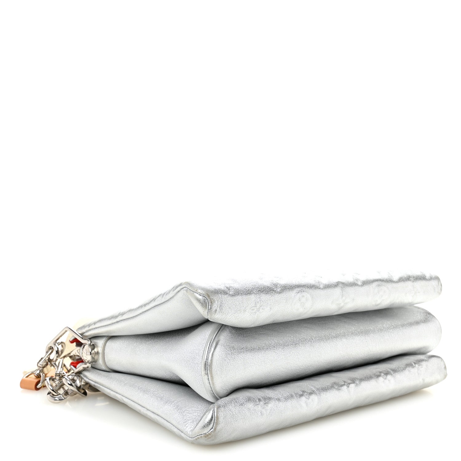 Louis Vuitton Metallic Lambskin Embossed Monogram Coussin PM Silver 4 of 13