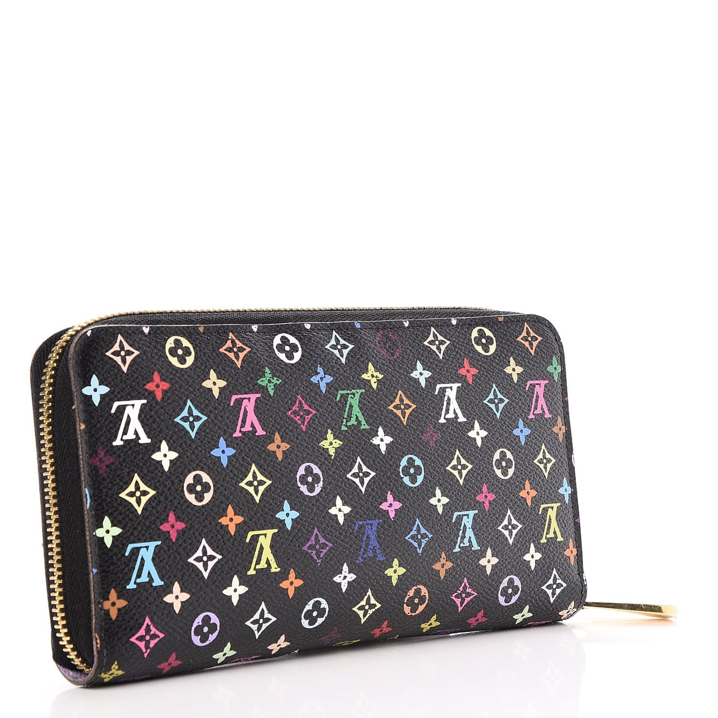 Monogram Multicolor Zippy Wallet Black Violet
