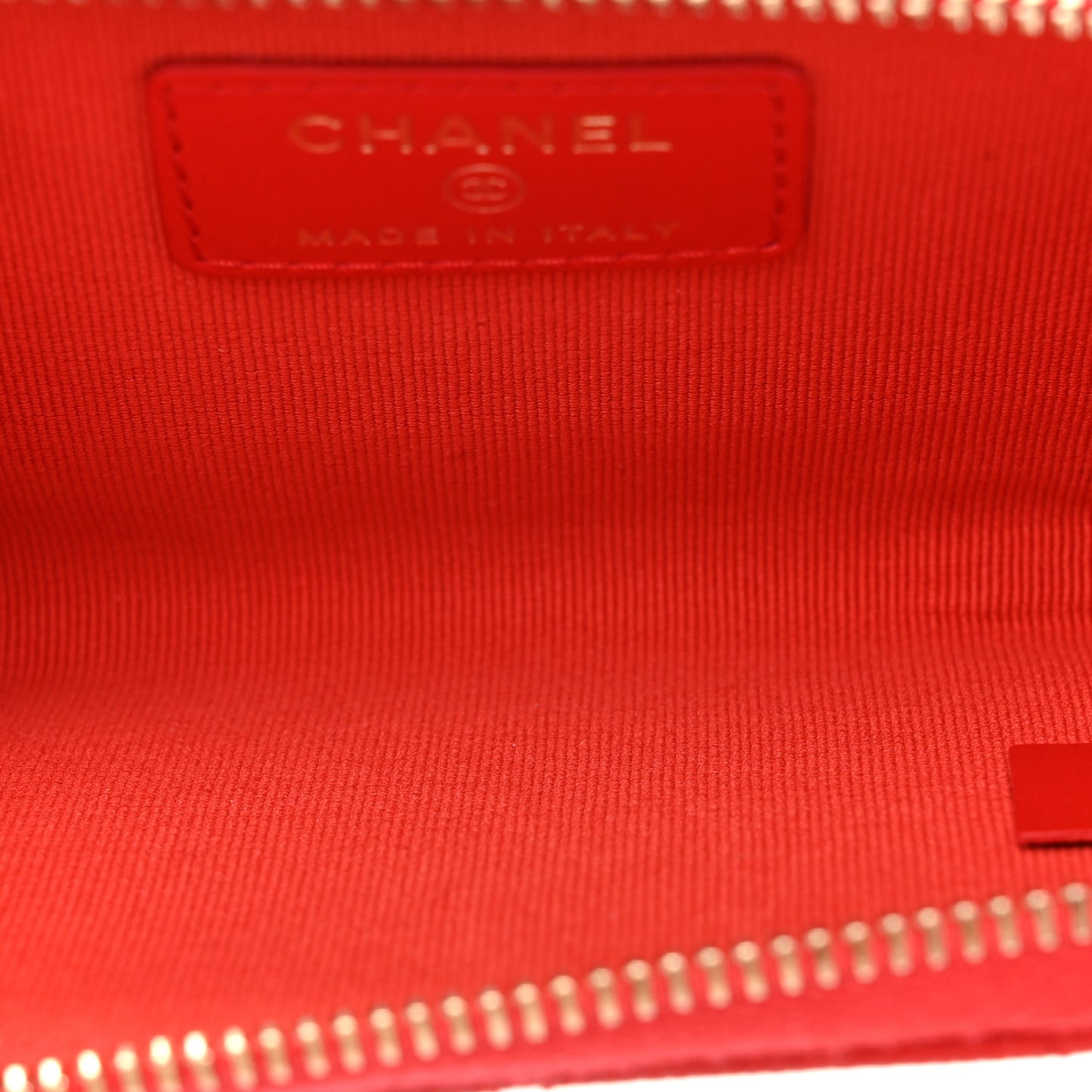 Caviar Quilted Zipped Key Holder Case Red