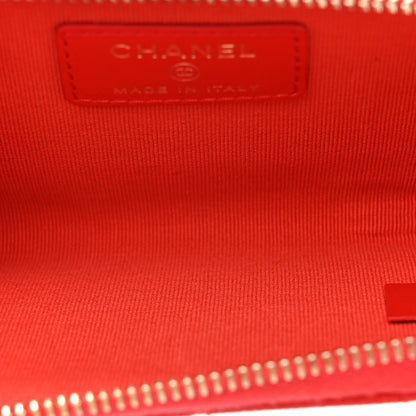 Chanel Caviar Quilted Zipped Key Holder Case Red 5 of 8
