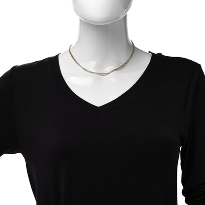 Tiffany 18K Yellow Gold Diamond Metro Link ID Chain Necklace 2 of 6