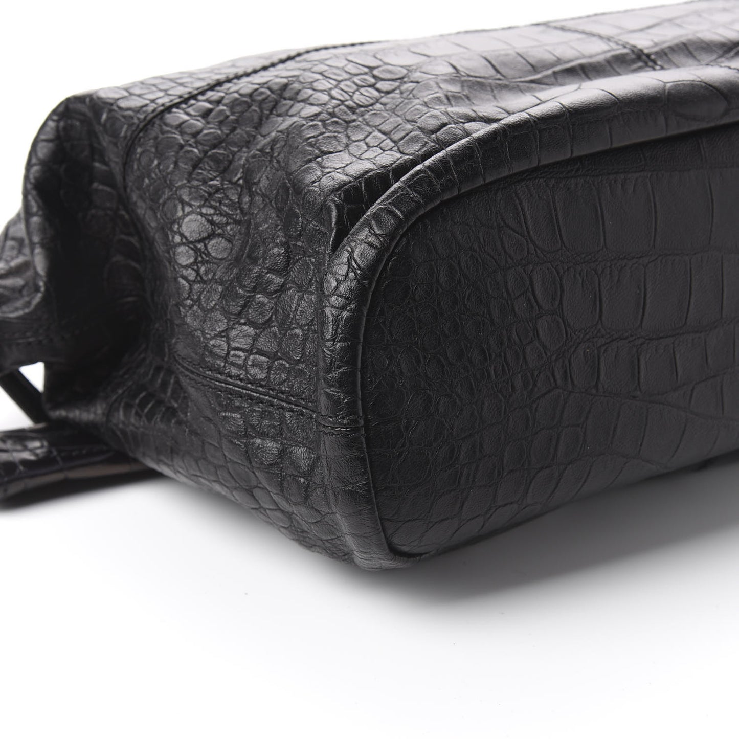 Calfskin Crocodile Embossed Medium Nightingale Black