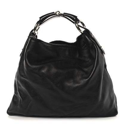 Gucci Calfskin Large Horsebit Chain Hobo Black 1 of 10