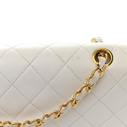 Chanel Lambskin Quilted Medium Double Flap White 17 of 21