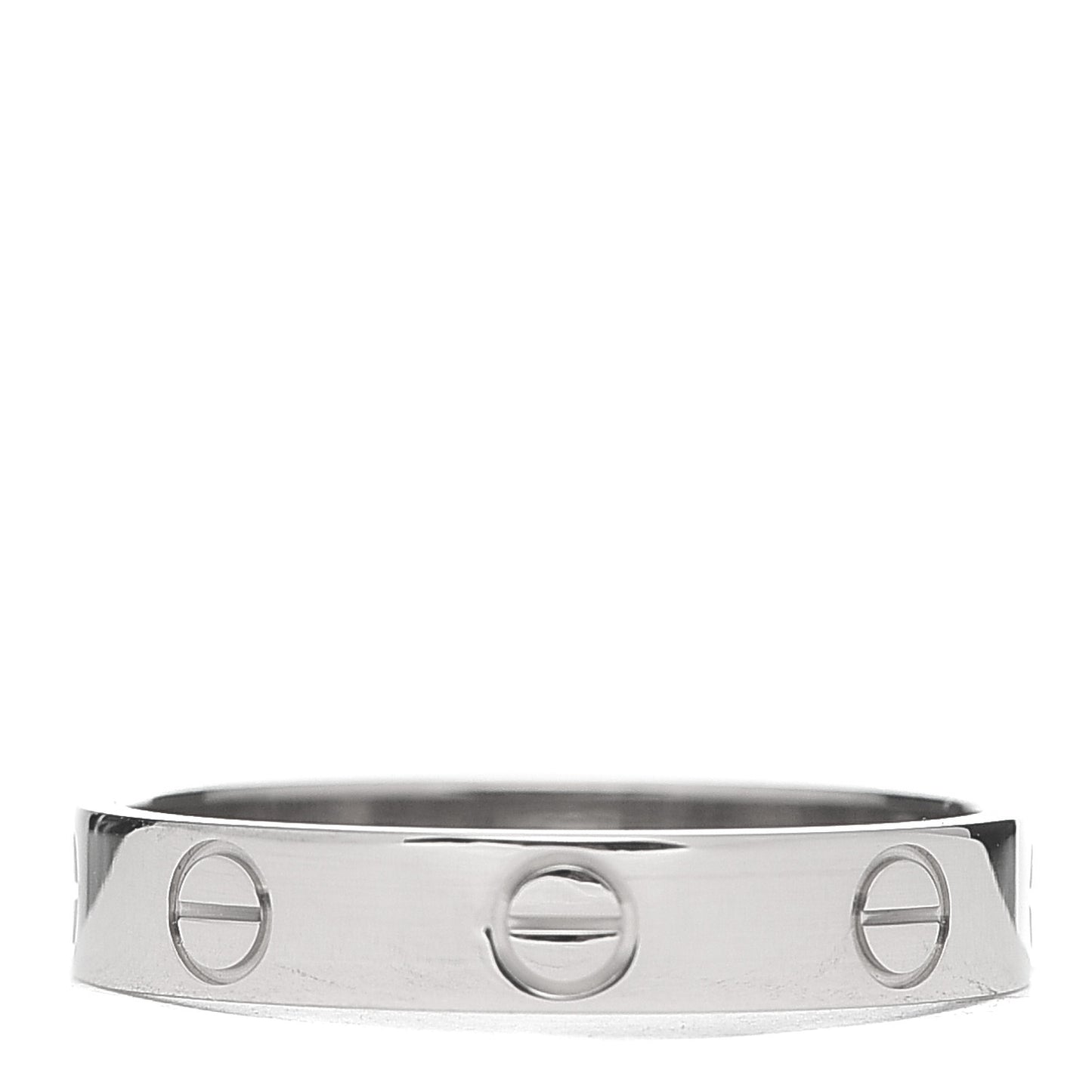 18K White Gold 3.5mm LOVE Wedding Band Ring 54 6.75