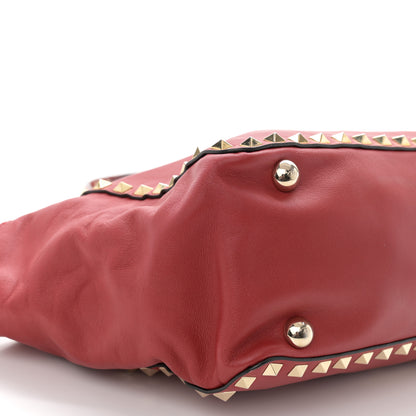 Valentino Garavani Vitello Medium Rockstud Tote Rosso Valentino 9 of 11