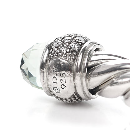 David Yurman Sterling Silver Diamond Prasiolite 10mm Moonlight Ice Bracelet 4 of 4