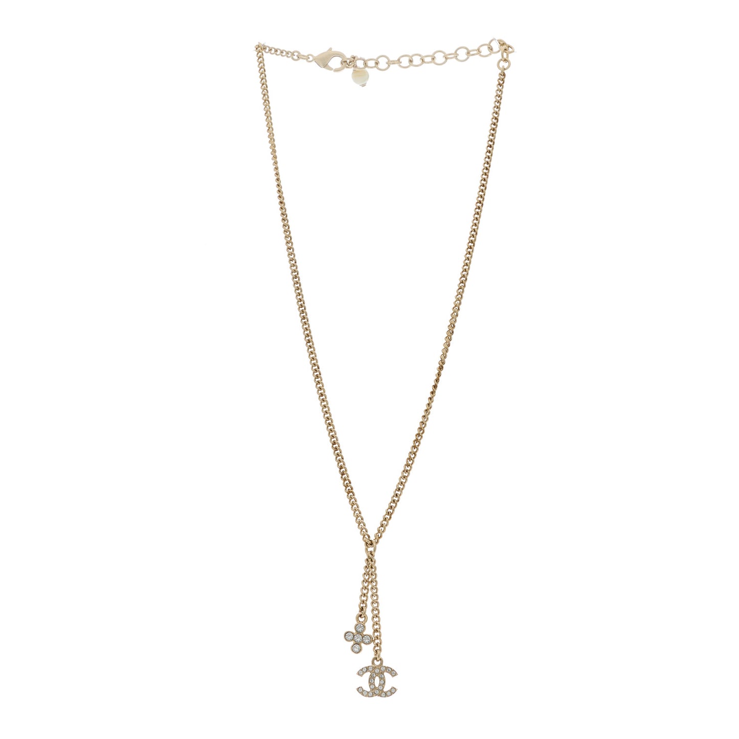 Crystal CC Drop Necklace