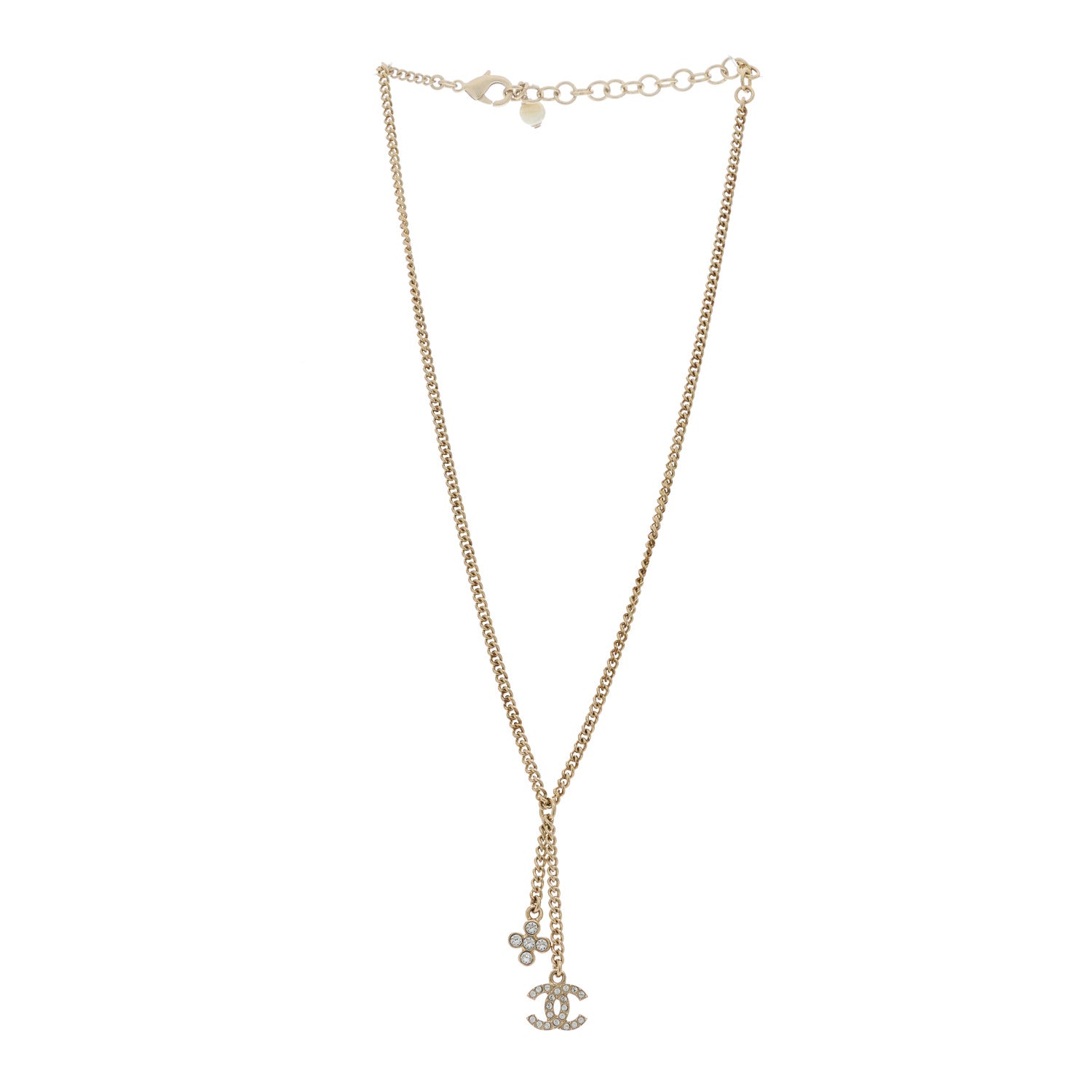 Chanel Crystal CC Drop Necklace 3 of 4
