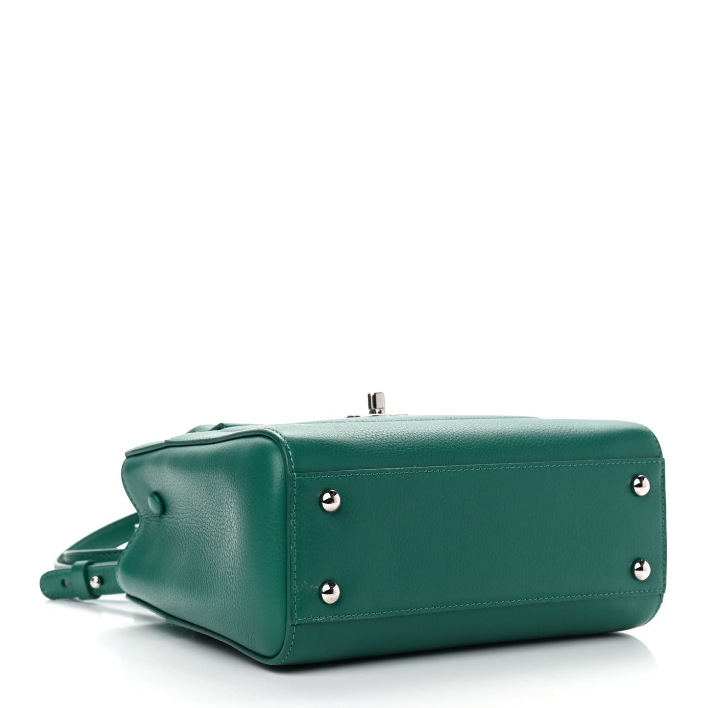 Grained Calfskin Mini Neo Executive Shopper Tote Green