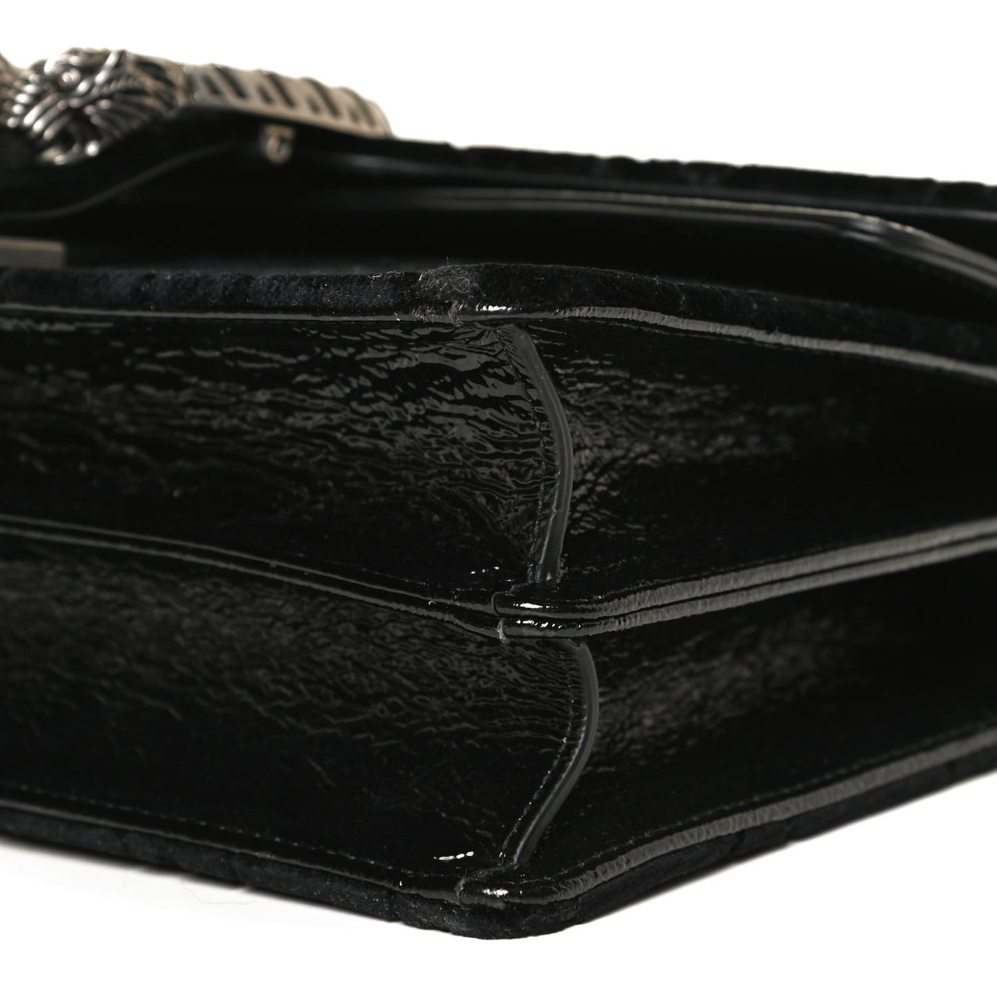 Velvet GG Monogram Small Dionysus Shoulder Bag Black