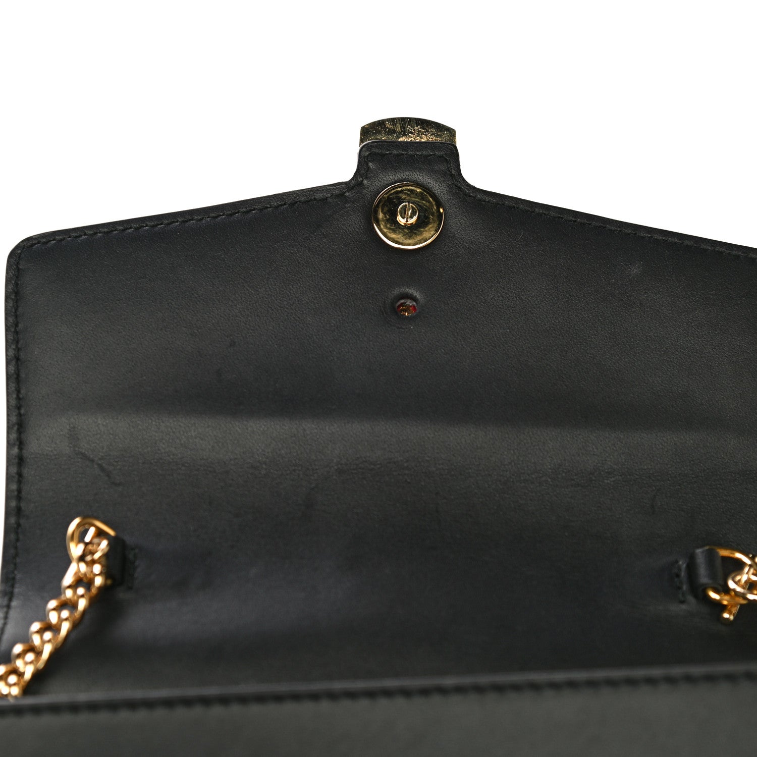 Gucci Calfskin Super Mini Sylvie Chain Shoulder Bag Black 14 of 19
