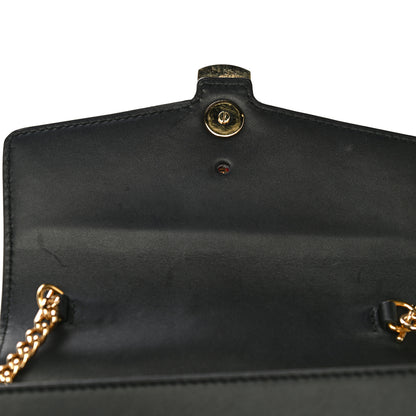 Gucci Calfskin Super Mini Sylvie Chain Shoulder Bag Black 14 of 19