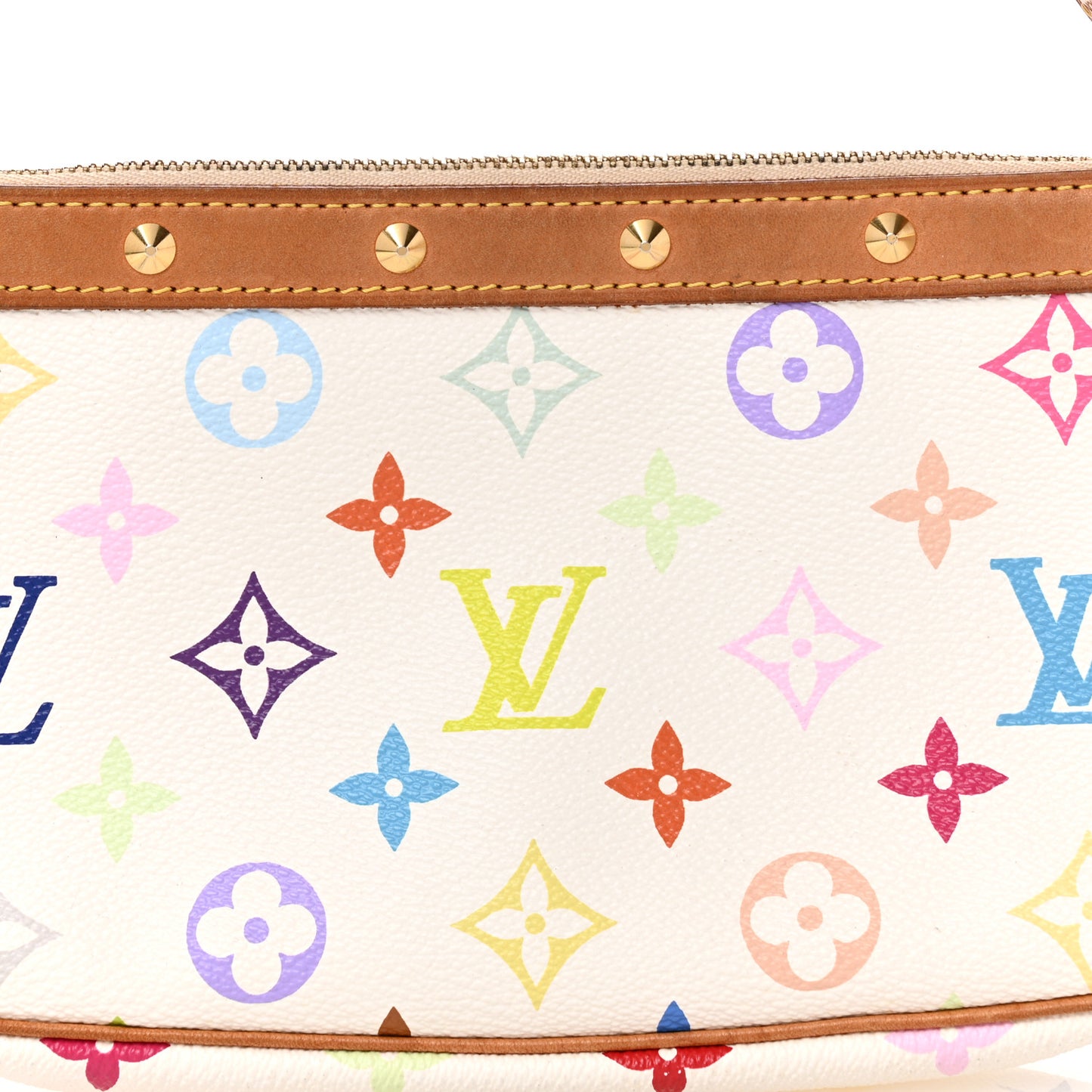 Monogram Multicolor Pochette Accessories White