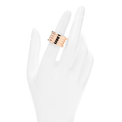 Bulgari 18K Rose Gold B.Zero1 Five-Band Anniversary Ring 53 6.25 2 of 5