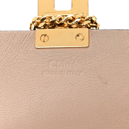 Chloe Snakeskin Smooth Calfskin Drew Shoulder Bag Beige Black 6 of 13