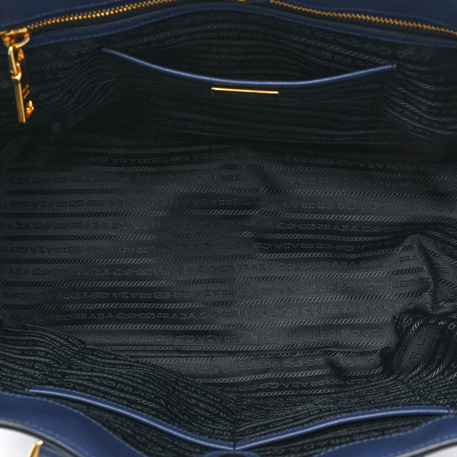 Prada Saffiano Lux Large Tote Bluette 5 of 15
