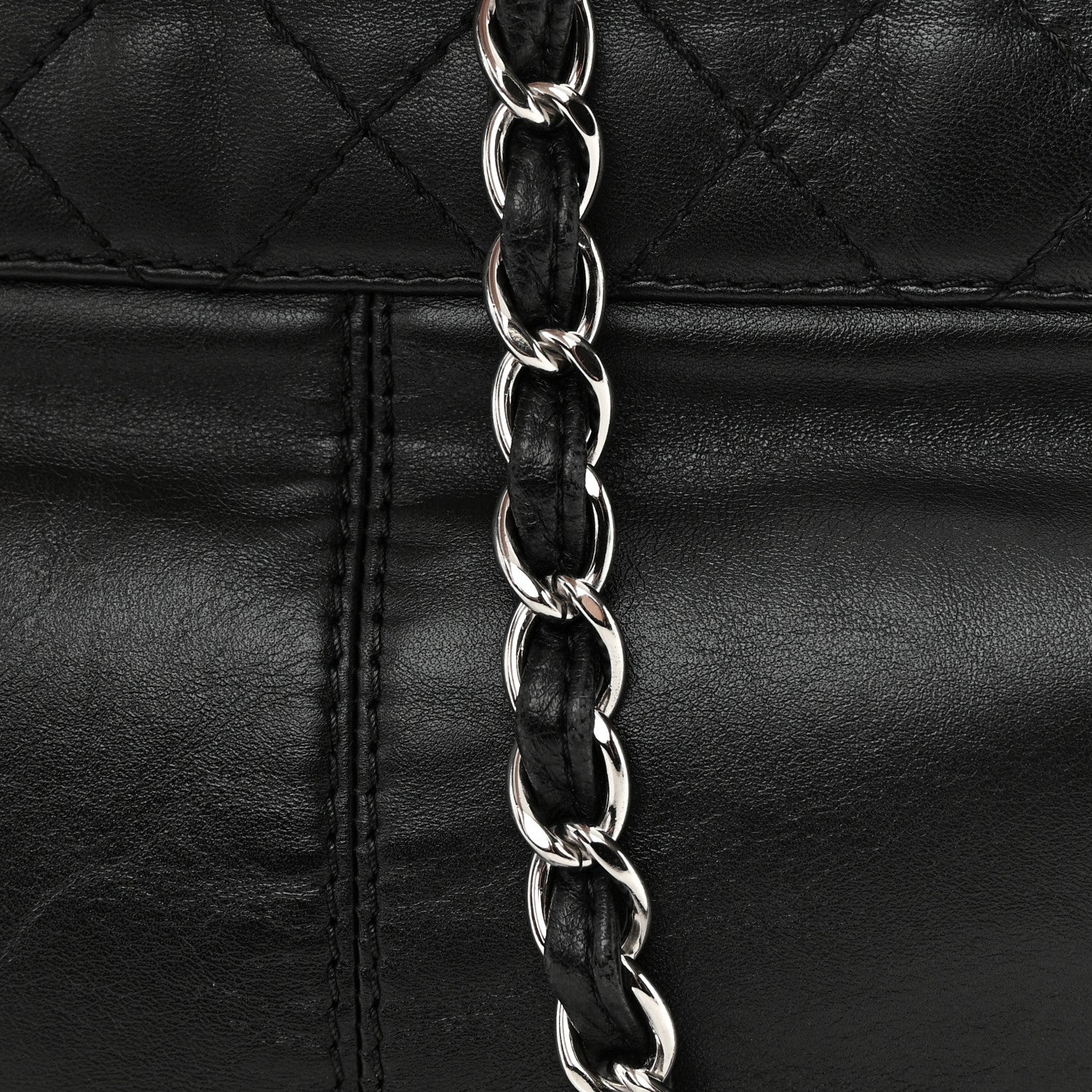 Chanel Calfskin Quilted Large Trianon Messenger Flap Black 12 of 13