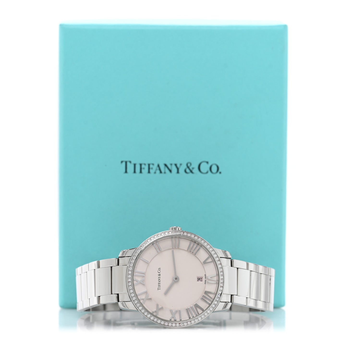 Stainless Steel Diamond Bezel 31mm Atlas 2-Hand Quartz Watch